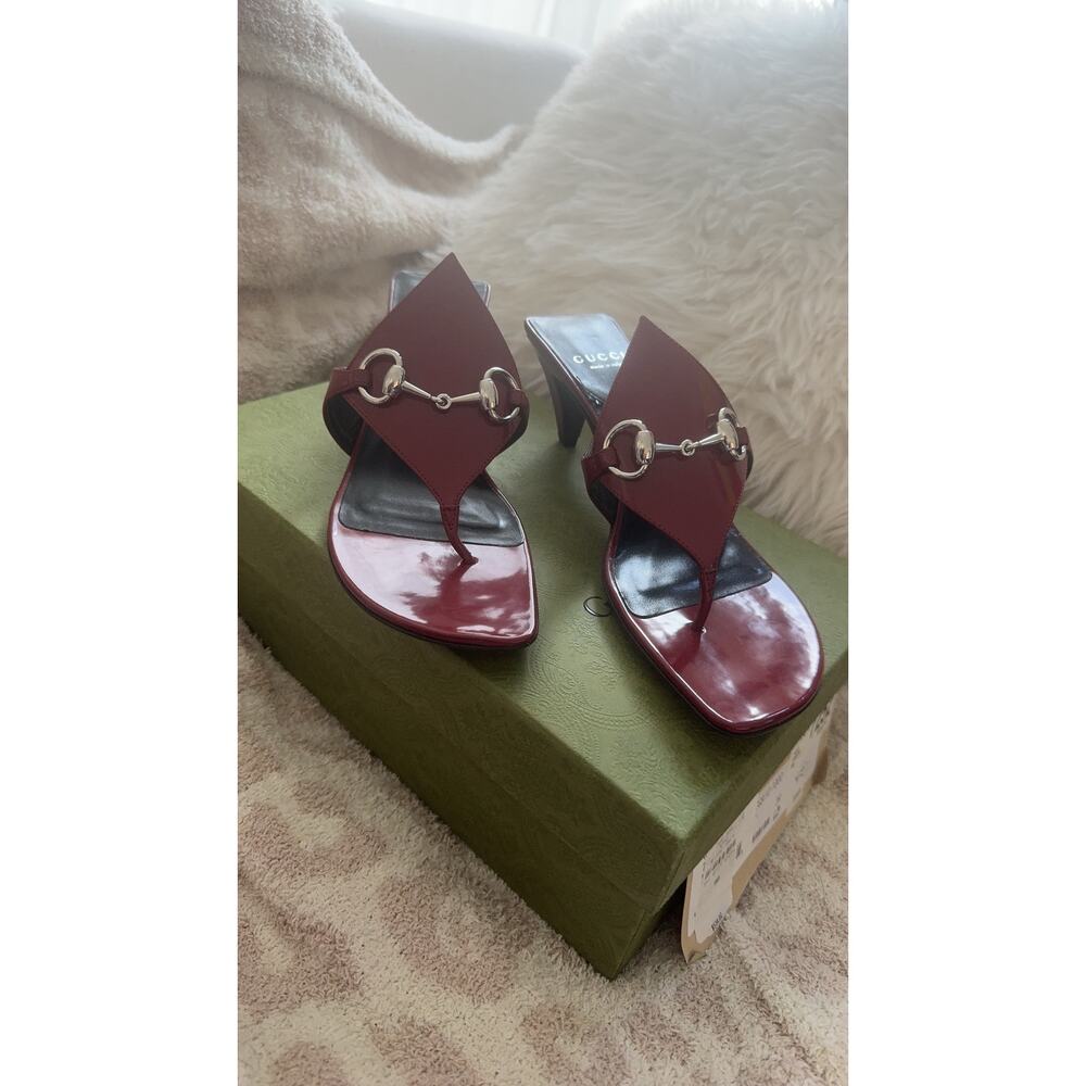 gucci mariame 55mm thong sandals red 8B/38EU - Picture 4 of 9